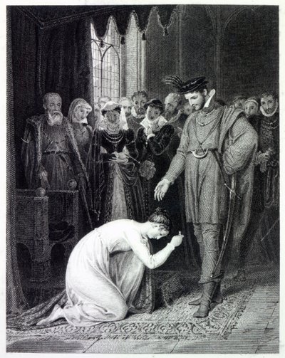 إلين دوغلاس تُظهر الحلقة ، من "سيدة البحيرة" بقلم والتر سكوت (1771-1832) بواسطة ريتشارد ويستال